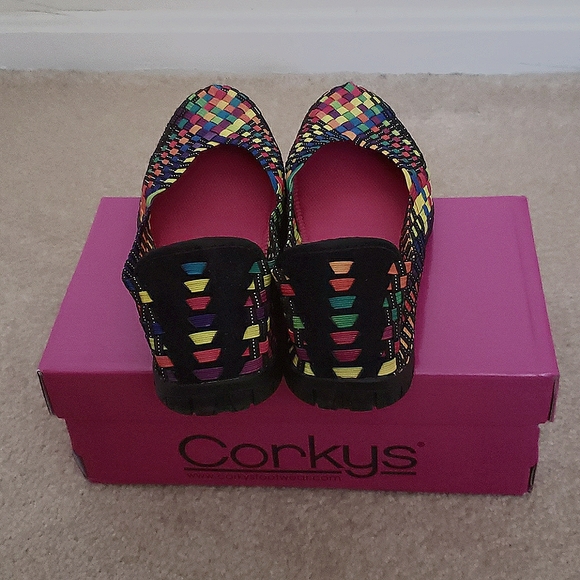 NEW w/box Corkys Sidewalk Black/Mulit - Picture 3 of 4